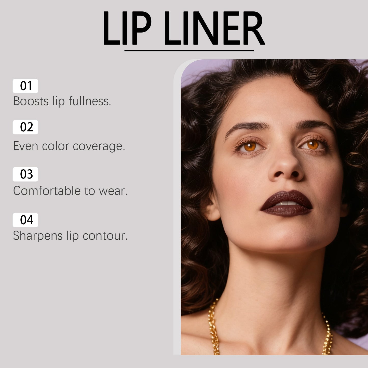 All-purpose Deep Brown Volumizing Lip Liner