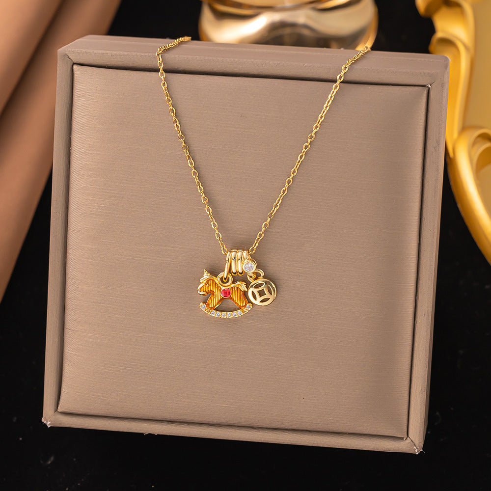 Sparkling Zircon Pendant Necklace For Women