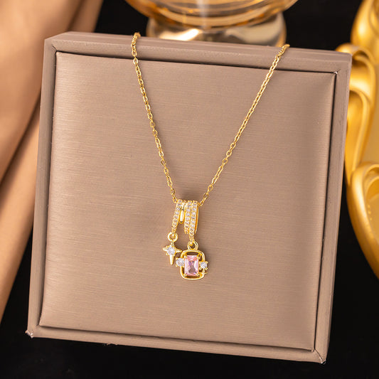 Sparkling Zircon Pendant Necklace For Women